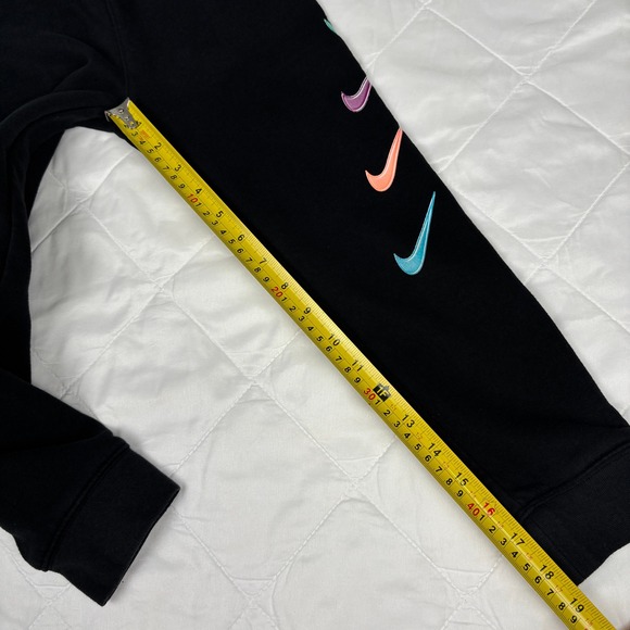 Nike Kids Black Jogger Sweatpants Multi Color Swoosh Logo Youth 5–6 Years - Picture 11 of 12